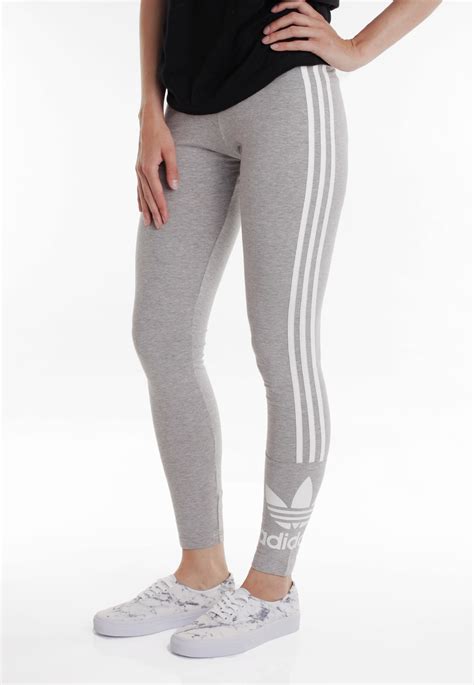 adidas originals 3 stripes leggings medium grey heather